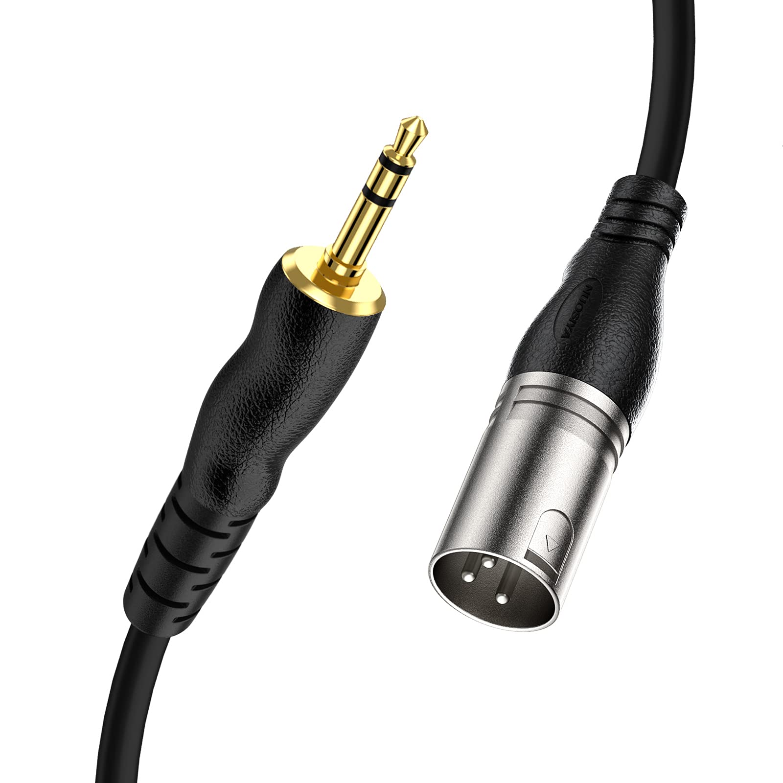 NUOSIYA 3.5mm Mini jack to XLR Cable 2M, Unbalanced 1/8 inch Aux Stereo to Balanced Male xlr microphone cable