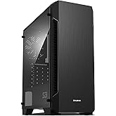 Zalman S3 Compact ATX Mid-Tower Desktop PC Case, 3X 120mm Fans, Black | Premium Brushed Panel Design, 3x 120mm Quiet Fans Pre-Installed, 330mm Max GPU Support, Full Acrylic Side Panel, USB 3.0