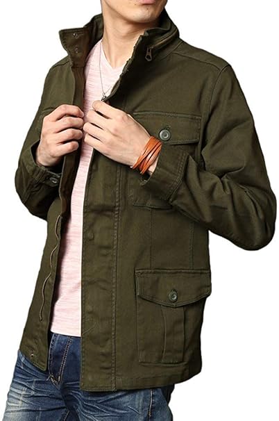 Amazon アーケード Arcade メンズ ミリタリージャケット M 65 ジャケット 伸縮 ストレッチツイル素材 L カーキ コート ジャケット 通販