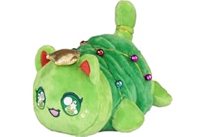 Womise Jingle Bell Deer Mee-Meow Cat Stuffed Animal Plush, Cat Food Plushies, Cute Anime Cartoon Stuffed Animal Figure Toy Plush Pillow Gift for Kids and Festival Gift