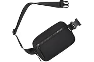 Telena Fanny Packs Crossbody Belt Bag Cross Body Bag Fashionable for Women with Adjustable Strap Black