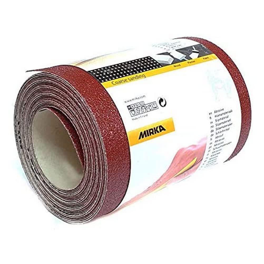 Mirka Red sandpaper roll 115mm x 5m / grit P120 / 1 roll/for sanding wood, metal and plastic — image 1