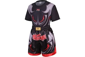 W WESING Wesing Kids Sports Rash Guard Suit for MMA No-Gi and Gi Jiu Jitsu BJJ Wear for Boys Girls