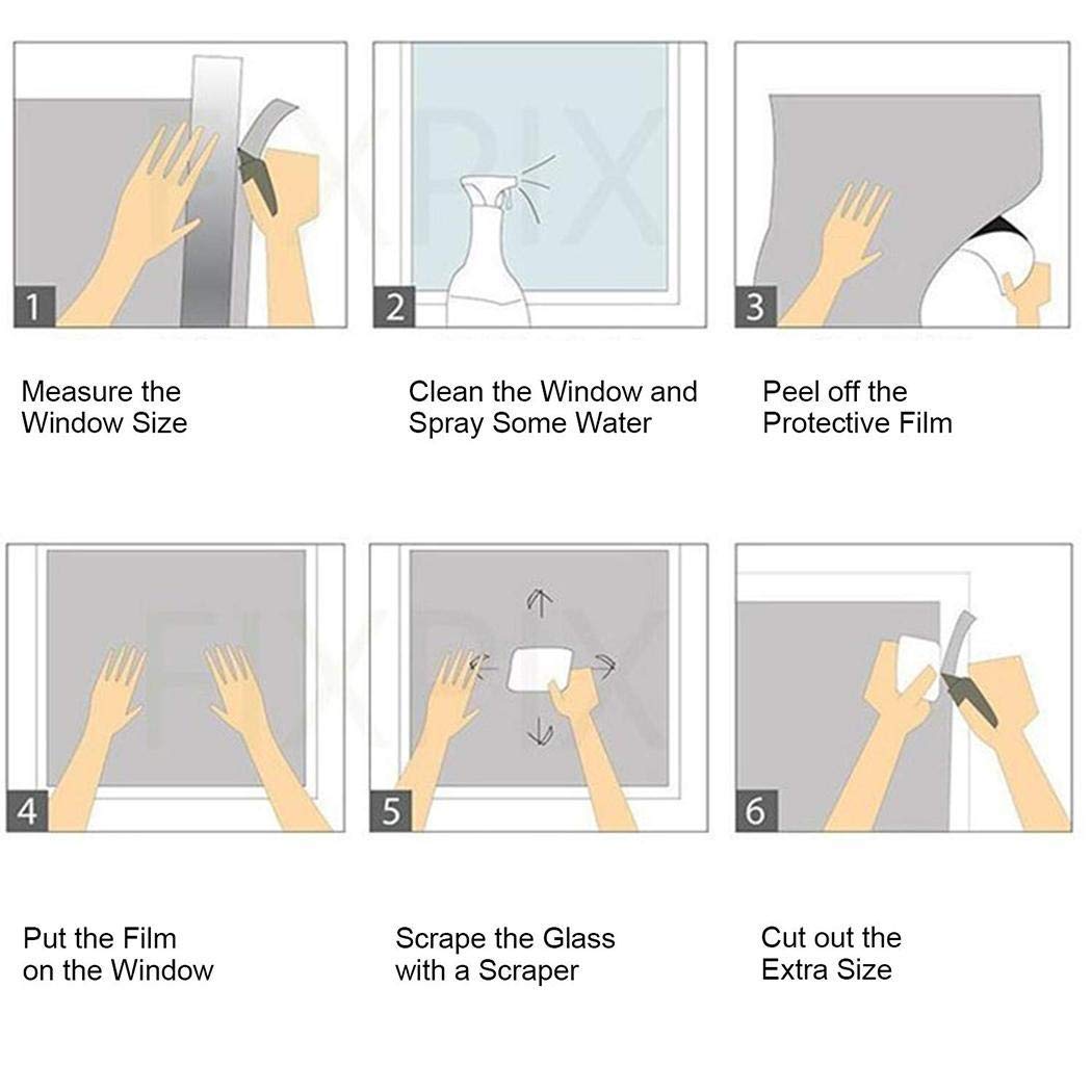 piokikio UV Reflective Home Window Films Insulation Window Mirror Stickers