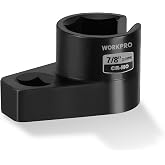 WORKPRO O2 Oxygen Sensor Socket 3/8&rdquo; Drive x 7/8&rdquo; 22mm | Offset Oxygen Sensor Removal Tool Wrench, 6-Point O2 Sensor Tool with Wire Gate