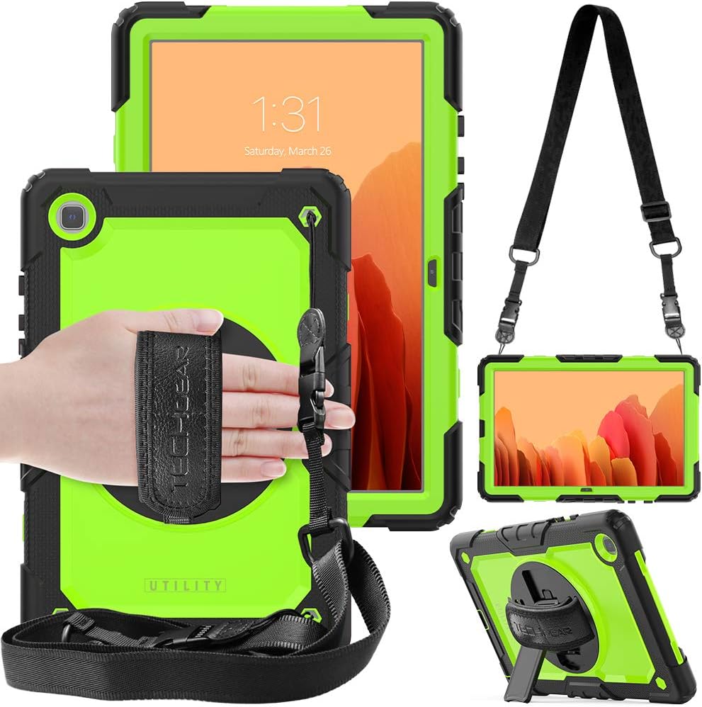 TECHGEAR UTILITY Case fits Samsung Galaxy Tab A7 10.4" (SM-T500 / T503 / T505 / T509) Tough Rugged HEAVY DUTY Armour Shockproof Impact Case with 360 Rotating Stand