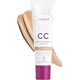 Lumene Color Correcting CC Cream - Lightweight Foundation - Medium Coverage - Redness Reducing Face Makeup for a Glowing Complexion - Vegan Formula + Suitable for All Skin Types - Medium (1 fl oz)