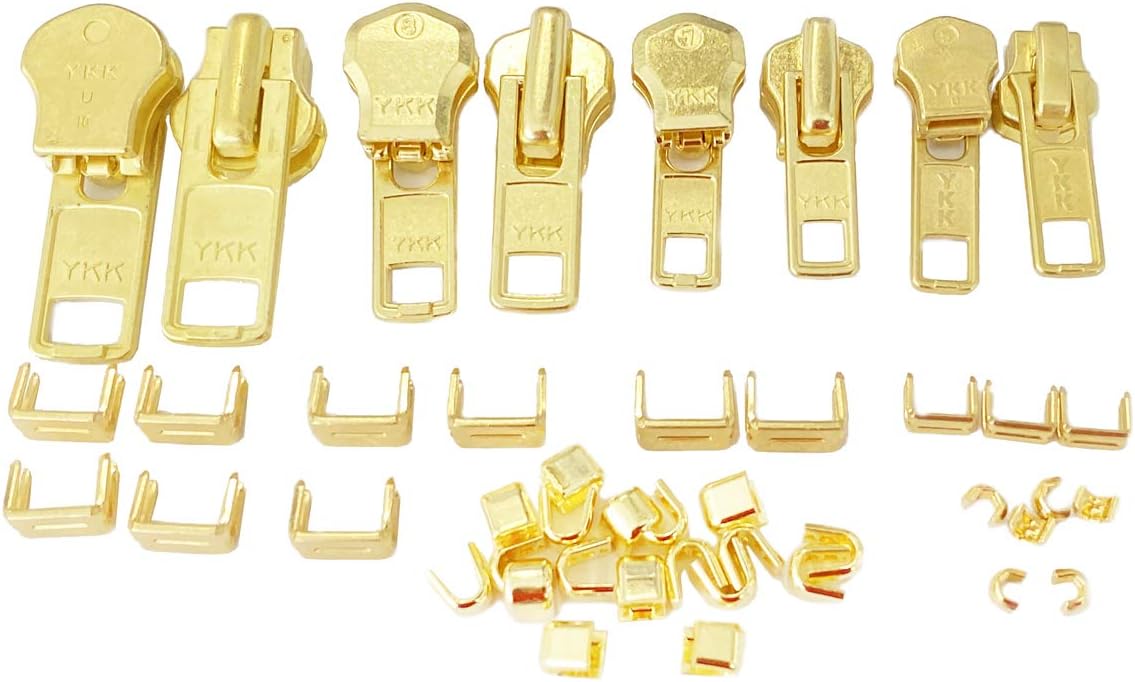 Zipper Repair Kit Solution YKK 8 sets Auto Lock Sliders Assorted 2 of