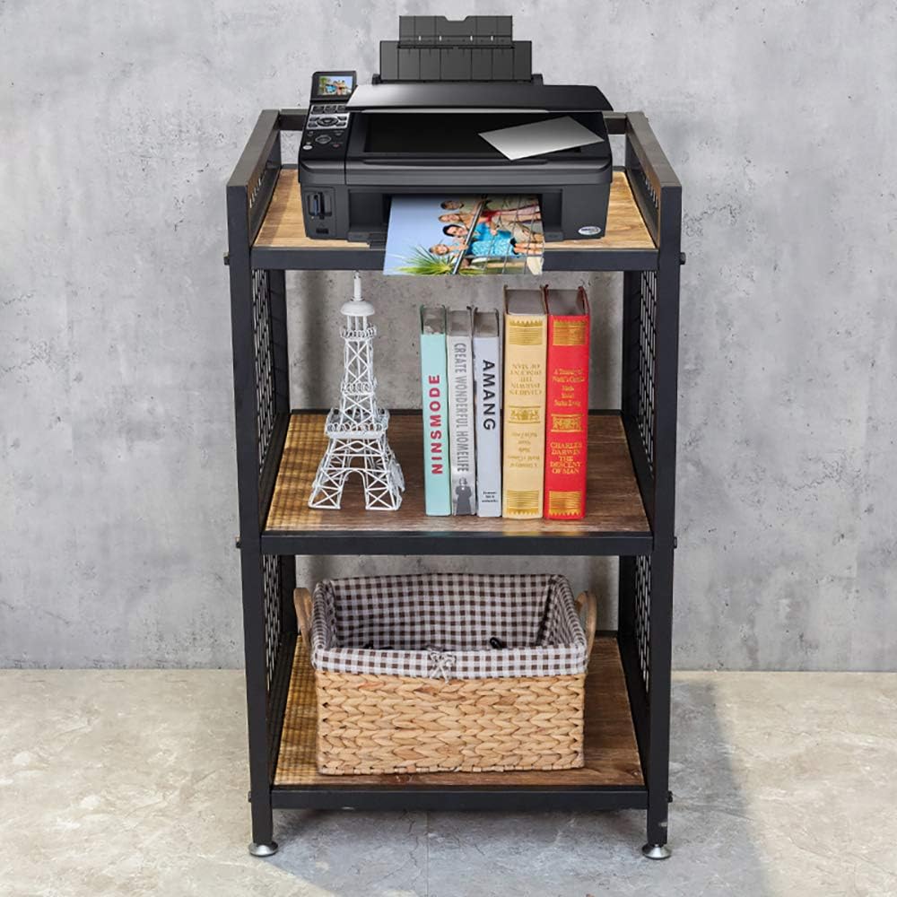 3-Tier Printer Stand, Floor Printer Table, Standing Printer Cart, Office Storage Rack/Shelf , Document Organizer Table, A4 Paper Collection, Suit for Most Printers, 19.3'' x 19.3'' x 34.8'': Electronics