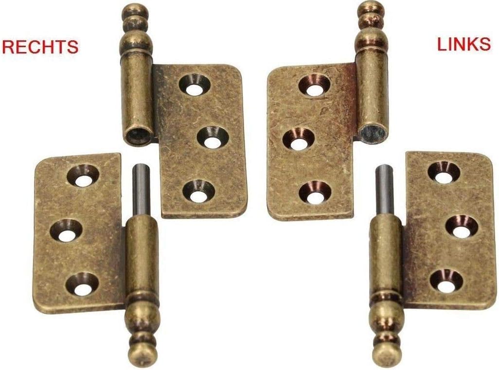 KOTARBAU Decorative Hinges, Furniture Band-Style Hinges, Universal, Rust-Resistant, Old Brass, 45 x 45 mm - Image 3