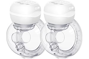 TOTMIZBY Wearable Breast Pump Hands Free Breast Pump 12 Levels 3 Modes Electric Breast Pump with 1200mAh Battery,Leak-Proof Design,Low Noise,21/24/27mm Flange Inserts,All-in-One Painless Breastfeeding,2 Pack