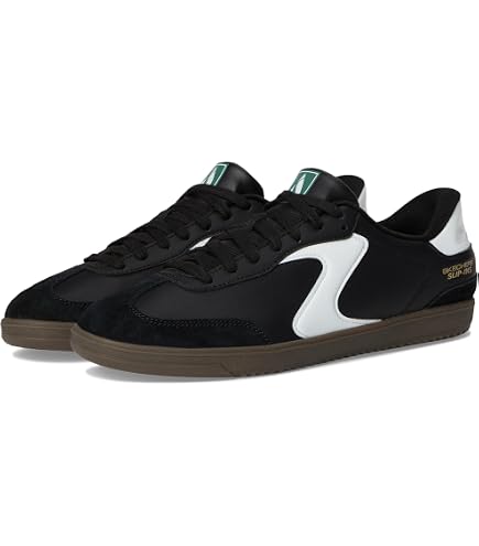 Amazon.com | Skechers Men's Platform, Black Duraleather White Trim
