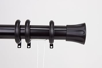 Amazon Com Decorative Traverse Curtain Rod W Rings Crown Finial
