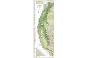 National Geographic Pacific Crest Trail Wall Map in gift box (18 x 48 in) (National Geographic Reference Map)