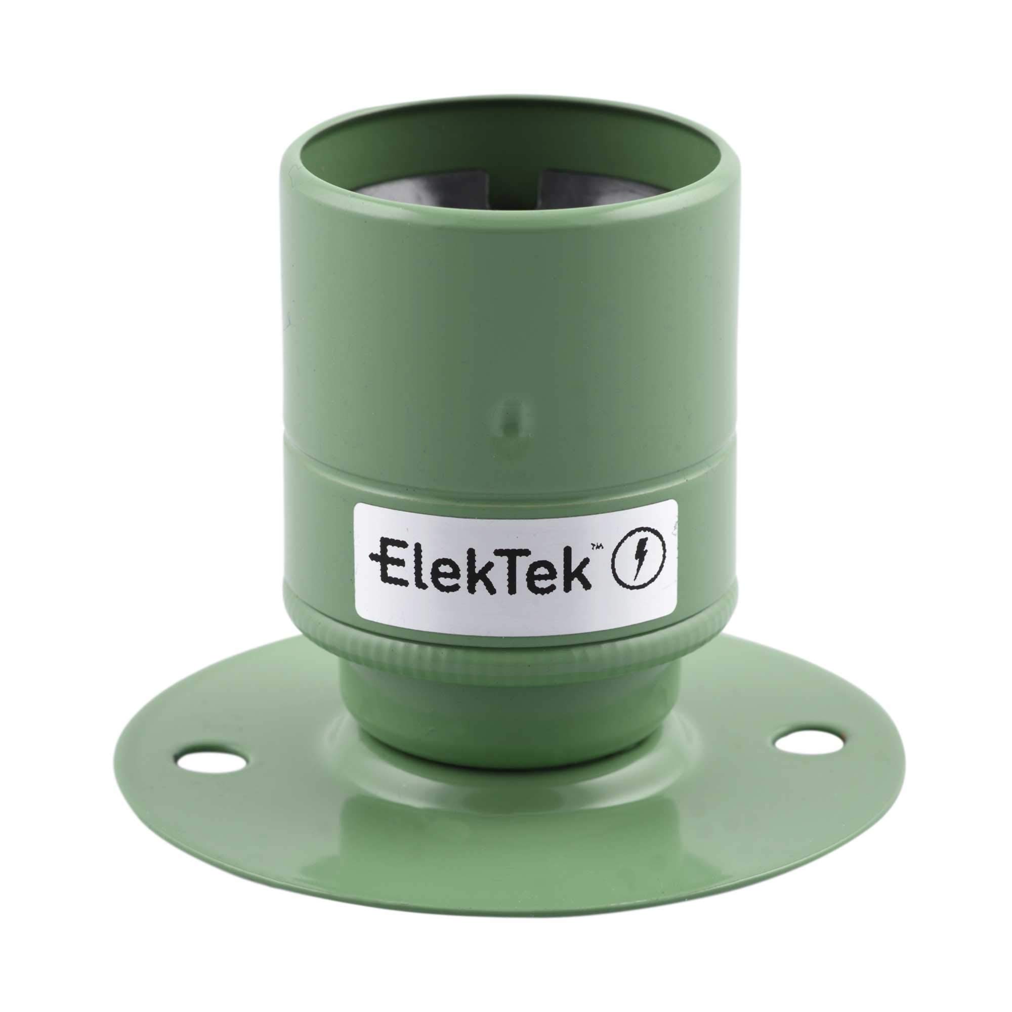 ElekTek ES E27 Batten Lamp Bulb Holder with Plain Skirt Ideal for Vintage Filament Bulbs Willow Green