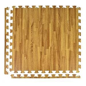 greatmats grano de madera y corcho entrelazados 2 ft x 2 ft baldosas de