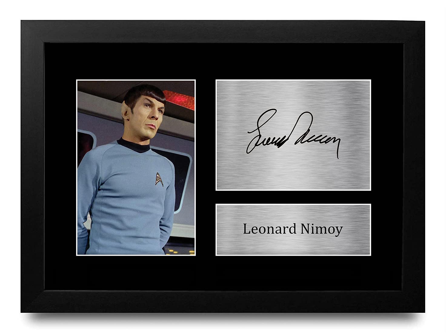 HWC Trading Leonard Nimoy Gift Signed FRAMED A4 Printed Autograph Star Trek Gifts Photo Display — image 1