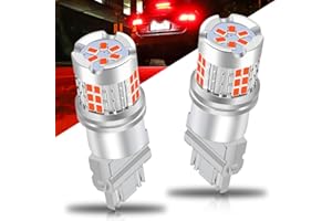 Sidaqi 3157 LED Bulb Red for Tail Lights Super Bright 3020 Chipsets 3056 3057 3047 4057 4157 LED Bulbs for Tail Lights, Stop Lights, Brake Lights, Turn Signal Lights-Pack of 2