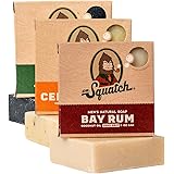 Dr. Squatch Men's Soap Variety Pack – Manly Scent Bar Soaps: Pine Tar, Cedar Citrus, Bay Rum – Handmade with Organic Oils in