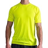 BUILTCOOL Men’s Crew Neck Raglan Shirt – Quick Dry Shirts for Men, Instant Cooling Moisture Wicking, UPF 50 Sun Protection