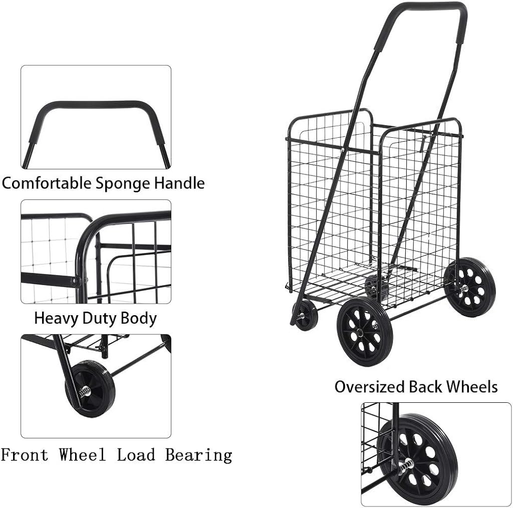 Perfect Folding Shopping Cart Easy Storage Shopping Cart Wulistore