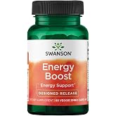 Swanson Ultra Energy Boost Designed Release, 60 Veg Caps | Energy Boost with Vitamin B-12, Kola Nut, Guarana and Green Tea, Designed-Release Vegetarian Capsules