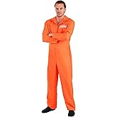 Fun Costumes Adult Orange Prison Jumpsuit Costume for Men, Prisoner Halloween Jail Inmate Uniform | Department of Corrections