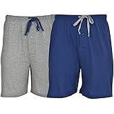 Hanes Men’s Sleep Shorts 2 Pack - Cotton, 7.5" Inseam, Athletic, Pajamas, Soft Loungewear, Pantalones Cortos