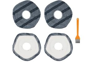 CashMuch Replacement Mop Pads for eufy X10 Pro and Omni X9 Pro Robot Vacuum Cleaners, 4 or 8 Pack Microfiber Cleaning Pads, W