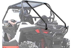 SuperATV Heavy Duty Rear Cage Support for Polaris RZR S 1000 (2016-2020) - Wrinkle Black