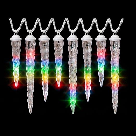 Gemmy LED Lightshow Shooting Star Icicle Lights MultiColor