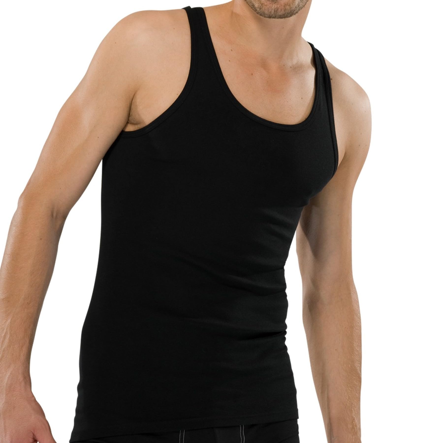 Schiesser Men's Sleeveless Undershirt - Original Fine Rib