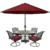 MASTERCANOPY Patio Umbrella for Outdoor Market Table -8 Ribs (9ft,Burgundy)