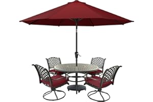 MASTERCANOPY Patio Umbrella for Outdoor Market Table -8 Ribs (10ft,Burgundy)