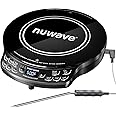Nuwave Portable Induction Cooktop Diamond with Probe, Advanced Countertop Burner, 91 Temps from 50°F to 500°F, 12”Shatter-Proof Ceramic Glass & 6.5”Heating Coil, Ideal for RV Camp,Small Apt,Travel