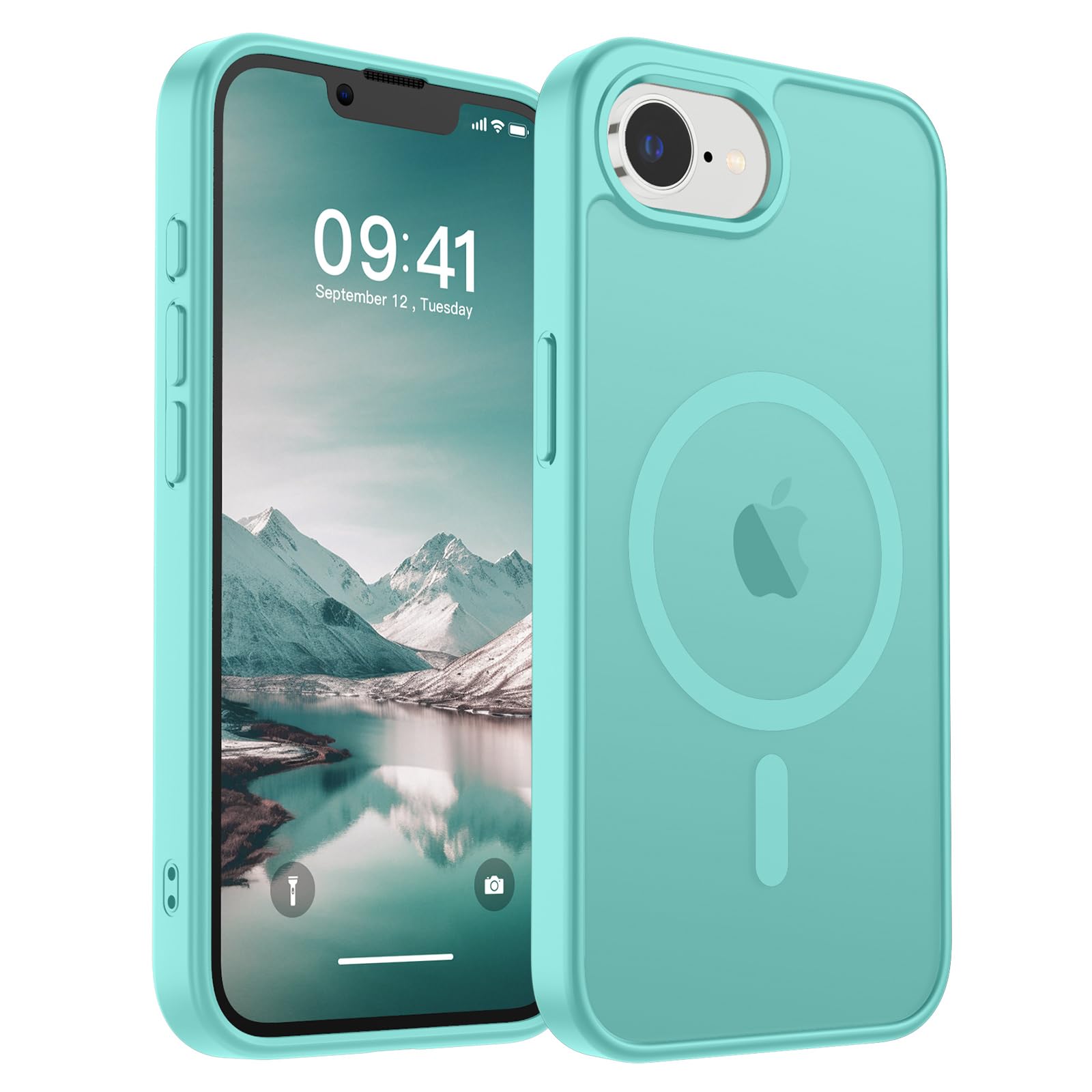 Photo 1 of **DIFFERENT COLOR**
SUPFINE Magnetic for iPhone 16e Case 2025 (Compatible with MagSafe)(Military Grade Drop Protection) Slim Translucent Matte Shockproof with Anti-Fingerprint Phone Case,Blue Green