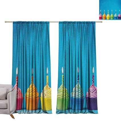 Amazon Com Berrly Thermal Insulating Blackout Curtain Birthday