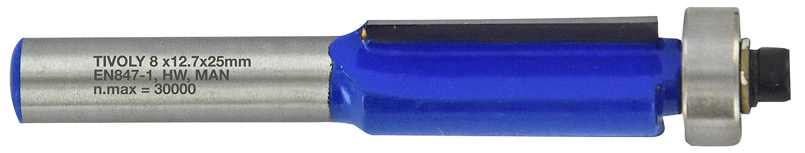 Tivoly XT60642067802 Router Bit Straight + Guide Diameter 12.7 mm, Blue