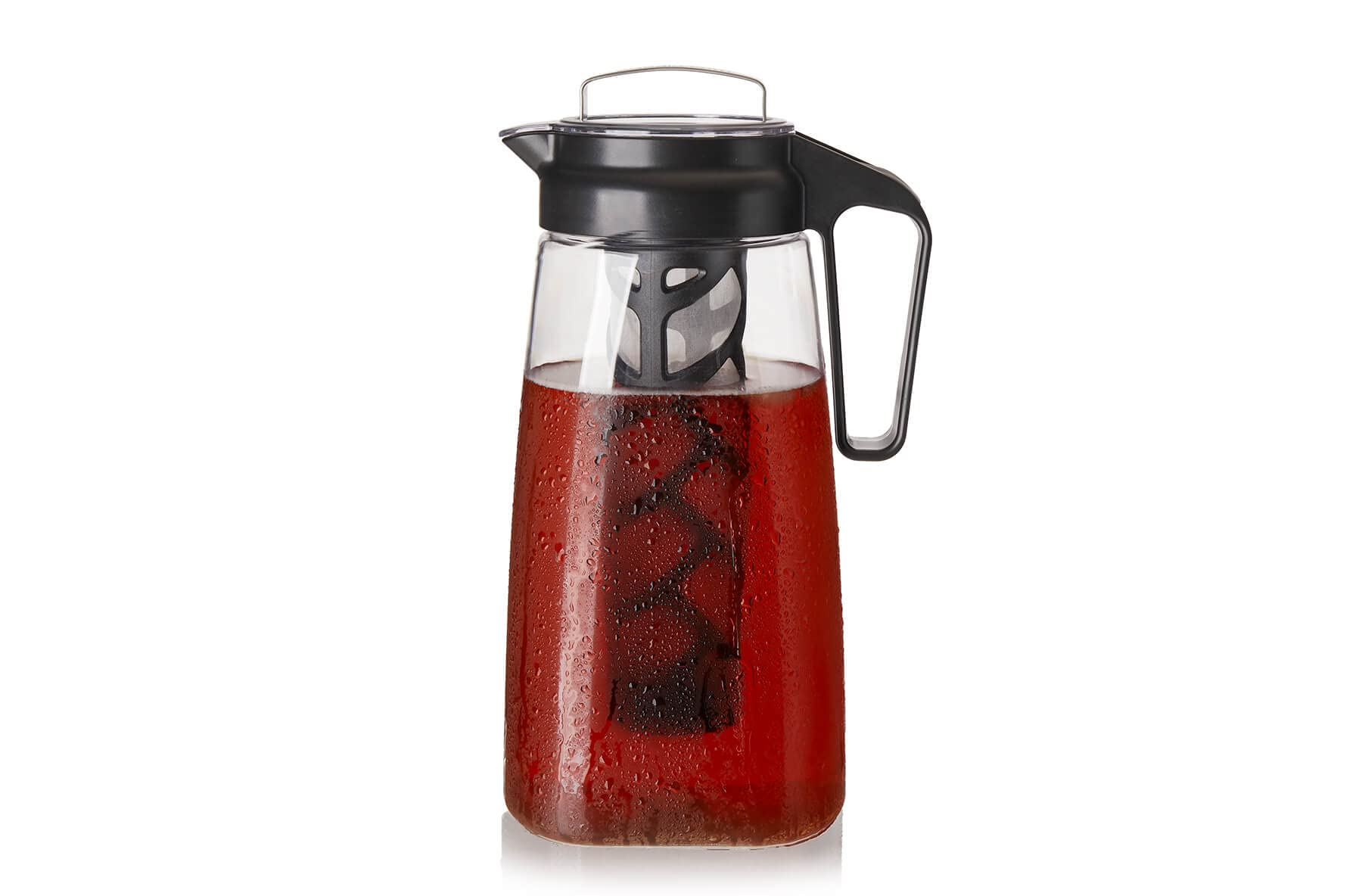 Adagio Teas Airtight Lay-Flat Iced Tea Pitcher with Infuser for Loose Teas - BPA-Free - 2 Litre (Black)