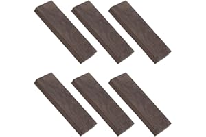 BENECREAT 6pcs Sandalwood Timber Plate, Coffee Natural Wood Knife Handle Scales Rectangle Wood Handle Blanks for DIY Music Instruments Tools Crafts, 4.7x1.6 Inch