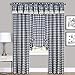 Buffalo Check Panel Window Curtain - 42 Inch Width, 84 Inch Length - Navy & Ivory Plaid - Light Filtering Farmhouse Country Drapes for Bedroom Living & Dining Room by Achim Home Decor