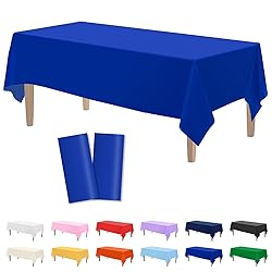 Kopokita 2PCS Royal Blue Plastic Tablecloths 54 x