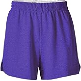 Soffe Girls' Authentic Cheer Shorts – Soft Cotton Blend Gym Shorts for Cheerleading, Dance, Running, Fitness, & Casual Wear – Elastic Waistband, Vibrant Colors, Durable & Easy Care