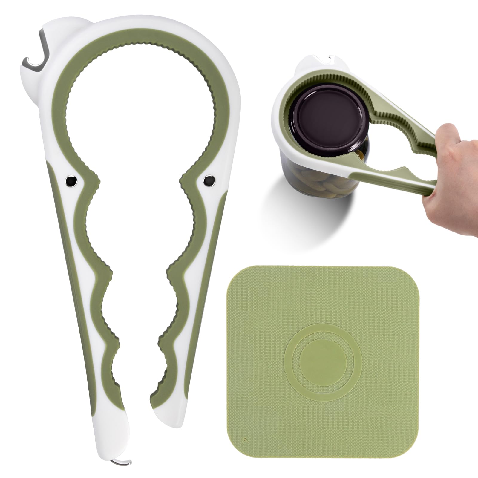 Photo 1 of 2026 New Jar Opener for Weak Hands, 6 in1 Bottle Opener and Can Opener, Seniors with Arthritis, Mutil Function Jar Opener with Non Slip Rubber Jar opener Gripper Pad