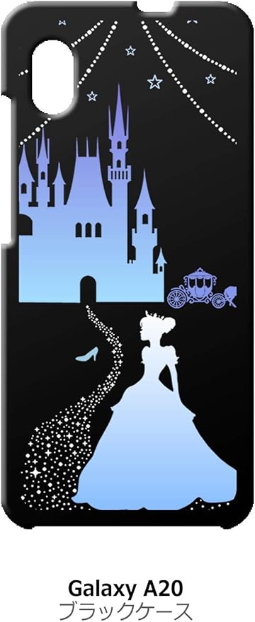 Amazon Sslink Galaxy 0 Sc 02m Scv46 ギャラクシーa ブラック ハードケース シンデレラ ブルー キラキラ プリンセス カバー ジャケット スマートフォン スマホケース ケース カバー 通販