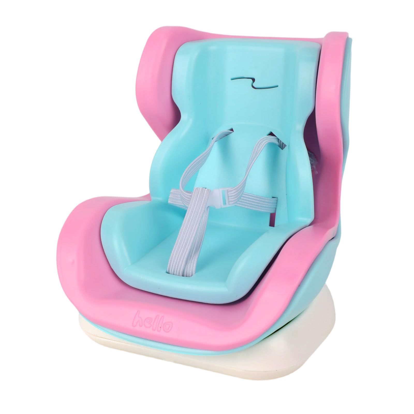 Doll Car Seat, ABS Doll Chair Model with Magnetic Base & Vent Clip Cute Safety Seat Display Ornament for Dashboard, Car Air Vent, or Desktop Decoration Accessories (Pink & Blue)