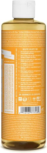 Dr Bronner's Pure-Castile Liquid Soap Citrus 16 Ounce Glycerin Natural Multi-Use view 2