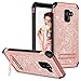 Galaxy A8 2018 Case,Galaxy A5 Case GUAGUA Kicstand Girls Women Slim 2 in 1 Hybrid Hard PC Cover Soft TPU Shockproof Protective Phone Case for Samsung A8 2018/A5 2018/A530 Rose Gold