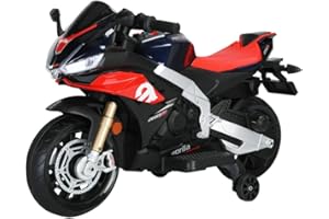 BKIRNP 12V Kids Ride On Motorcycle 2MPH Top Speed Mini Motorcycle,Motorbike Electric,Ride On Motorcycle for Kids with Shock Absorber/Training Wheels/Realistic Music&Sound