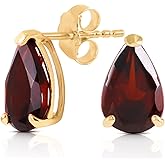 3.15 Carat 14k Solid Gold Stud Earrings Natural Garnet
